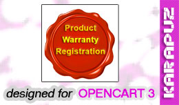 Product Warranty Registration (Opencart 3)