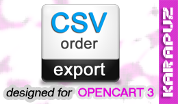 CSV Order Export (Opencart 3)