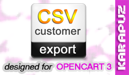 CSV Customer Export (Opencart 3)