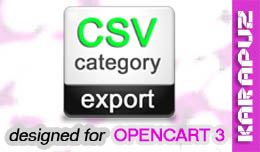 CSV Category Export (Opencart 3)