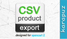 CSV Product Export (Opencart 2)
