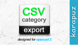 CSV Category Export (Opencart 2)