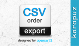 CSV Order Export (Opencart 2)