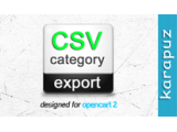 CSV Category Export (Opencart 2)