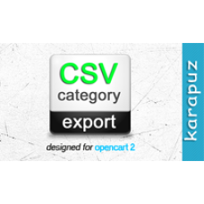 CSV Category Export (Opencart 2)