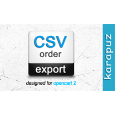 CSV Order Export (Opencart 2)