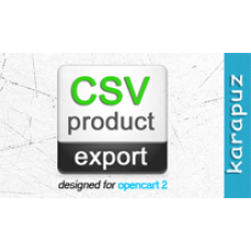 CSV Product Export (Opencart 2)